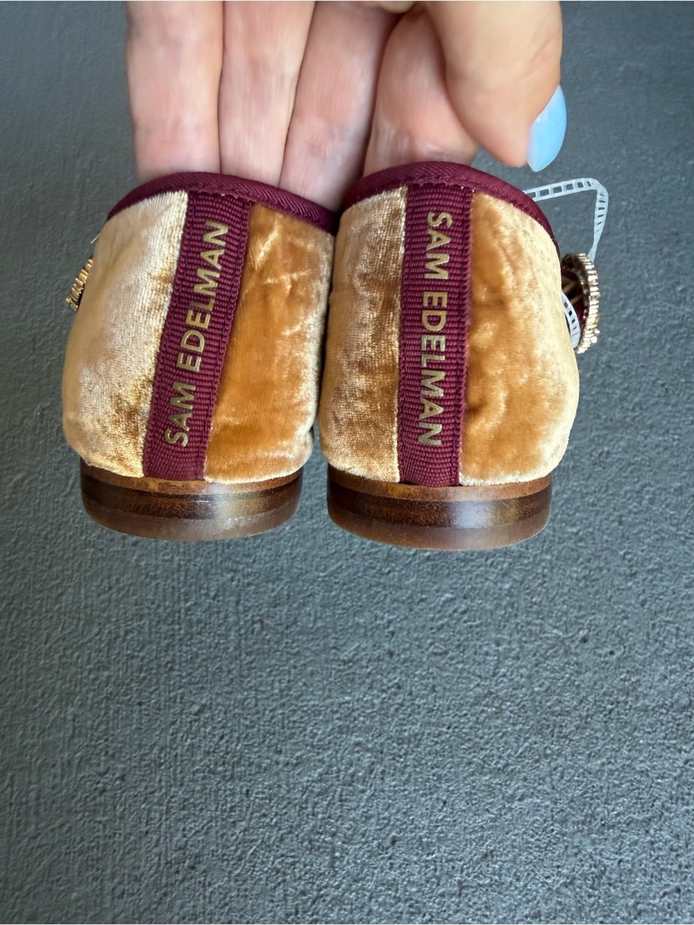 Sam Edelman Michaela Glow Mary Jane Ballet Flats Sz 9 Jewel Buckle NWOB - Picture 9 of 11
